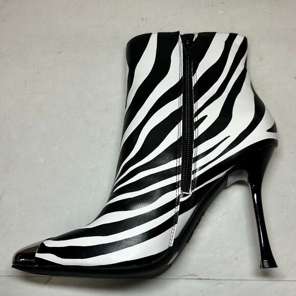 INC Womens 10 M Black Zebra Rohese High Heel Ankle Booties NIB KF3 - Picture 5 of 6